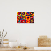 Quadrate mit konzentrischen Kreisen Vintage Poster (Küche)