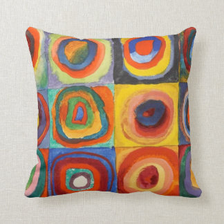 Quadrate mit konzentrischen Kreisen von Kandinsky Kissen