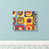 Quadrate mit konzentrischen Kreisen von Kandinsky Leinwanddruck (Insitu (Holzboden))
