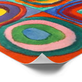 Quadrate mit konzentrischen Kreisen von Kandinsky Poster (Ecke)