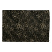 Quadrate mit Kratzern oder dunkelbraunen Würfeln Kissenbezug (Rückseite)