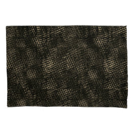 Quadrate mit Kratzern oder dunkelbraunen Würfeln Kissenbezug