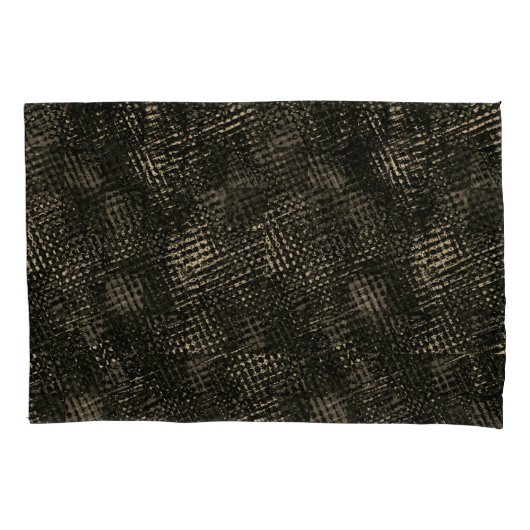 Quadrate mit Kratzern oder dunkelbraunen Würfeln Kissenbezug (Vorderseite)