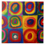 Quadrate mit Kreisen, Abstrakt, Wassis Kandinsky Fliese<br><div class="desc">Wassily Wassiljewitsch Kandinsky (16. Dezember 1866 - 13. Dezember 1944) war ein russischer Maler und Kunsttheoretiker. Kandinsky wird allgemein als Pionier der abstrakten Kunst bezeichnet. Geboren in Moskau verbrachte Kandinsky seine Kindheit in Odessa (heute Ukraine), wo er an der Grekov Odessa Art School abschloss. Er besuchte die Universität Moskau und...</div>