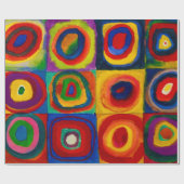 Quadrate mit Kreisen, Abstrakt, Wassis Kandinsky Geschenkpapier (Flach)