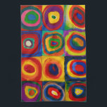 Quadrate mit Kreisen, Abstrakt, Wassis Kandinsky Geschirrtuch<br><div class="desc">Wassily Wassiljewitsch Kandinsky (16. Dezember 1866 - 13. Dezember 1944) war ein russischer Maler und Kunsttheoretiker. Kandinsky gilt als Pionier der abstrakten Kunst: Geboren in Moskau verbrachte Kandinsky seine Kindheit in Odessa (heute Ukraine), wo er an der Grekov Odessa Art School seinen Abschluss machte. Er studierte Jura und Wirtschaft an...</div>