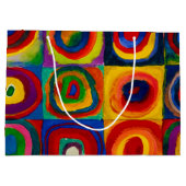 Quadrate mit Kreisen, Abstrakt, Wassis Kandinsky Große Geschenktüte (Rückseite)