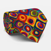 Quadrate mit Kreisen, Abstrakt, Wassis Kandinsky Krawatte (Gerollt)