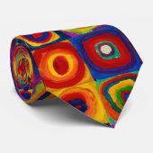 Quadrate mit Kreisen, Abstrakt, Wassis Kandinsky Krawatte (Gerollt)