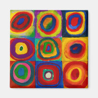 Quadrate mit Kreisen, Abstrakt, Wassis Kandinsky