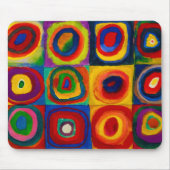 Quadrate mit Kreisen, Abstrakt, Wassis Kandinsky Mousepad (Vorne)