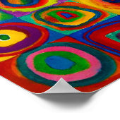 Quadrate mit Kreisen, Abstrakt, Wassis Kandinsky Poster (Ecke)