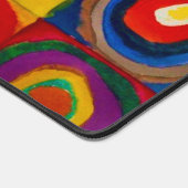 Quadrate mit Kreisen, Abstrakt, Wassis Kandinsky Schreibtischunterlage (Ecke)