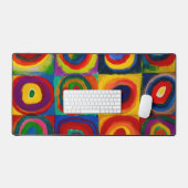 Quadrate mit Kreisen, Abstrakt, Wassis Kandinsky Schreibtischunterlage (Tastatur & Maus)