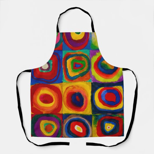 Quadrate mit Kreisen, Abstrakt, Wassis Kandinsky Schürze (Vorderseite)