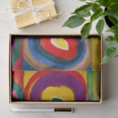 Quadrate mit Kreisen, Abstrakt, Wassis Kandinsky Seidenpapier (Geschenk)