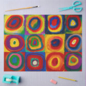 Quadrate mit Kreisen, Abstrakt, Wassis Kandinsky Seidenpapier (Basteln)