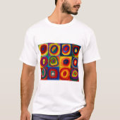 Quadrate mit Kreisen, Abstrakt, Wassis Kandinsky T-Shirt (Vorderseite)