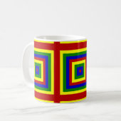Quadrate mit Primärfarben Kaffeetasse (Vorderseite Links)