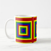 Quadrate mit Primärfarben Kaffeetasse (Links)