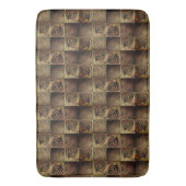 Quadrate mit runden Formen, die das Holzrelief sim Badematte (Vorderseite Vertikal)