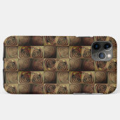 Quadrate mit runden Formen, die das Holzrelief sim Case-Mate iPhone Hülle (Rückseite (Horizontal))