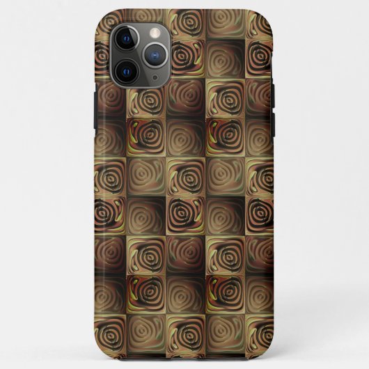 Quadrate mit runden Formen, die das Holzrelief sim Case-Mate iPhone Hülle (Rückseite)