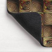 Quadrate mit runden Formen, die das Holzrelief sim Mousepad (Ecke)