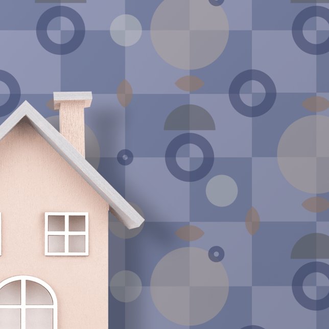 Quadrate moderner geometrischer, farbiger Kreise Tapete (Von Creator hochgeladen)