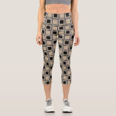Quadrate-Muster Capri Leggings (Vorderseite)
