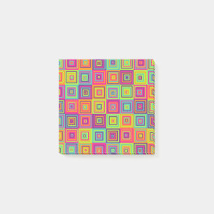 Quadrate-Muster Post-it Klebezettel