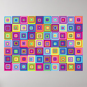 Quadrate-Muster Poster