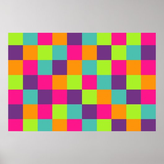 Quadrate-Muster Poster (Vorne)