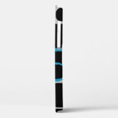 Quadrate Muster Retro Blue Grau Schwarz Case-Mate iPhone Hülle (Rückseite / Links)