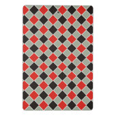 Quadrate Muster schwarz rot weiß + Ihr Backgr. Mini Klemmbrett (Rückseite)