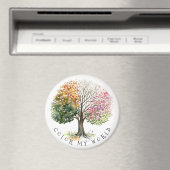 QUADRATE ODER RUNDE MAGNET 4-SAISON-BÄUME PERSONAL (In Situ (Geschirrspüler))