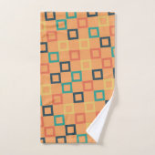 Quadrate Peach Blue Minimal Muster Badhandtuch Set (Handtuch)