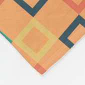 Quadrate Peach Blue Minimal Muster Fleecedecke (Ecke)