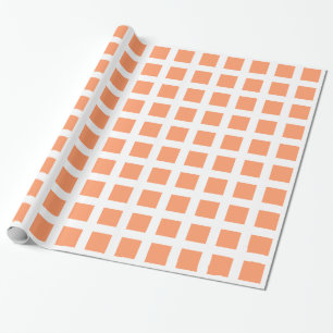 Quadrate - Peach on White Geschenkpapier