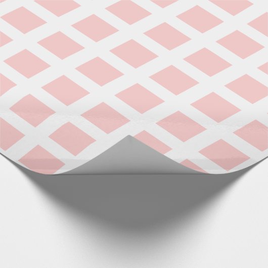 Quadrate - Pink in Weiß verblasst Geschenkpapier (Ecke)