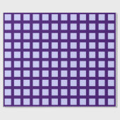 Quadrate - Pulver blau auf Lila Geschenkpapier (Flach)