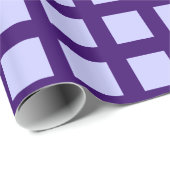 Quadrate - Pulver blau auf Lila Geschenkpapier (Rolleneckpunkt)