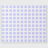 Quadrate - Pulverblau auf Weiß Geschenkpapier (Flach)