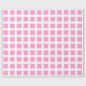 Quadrate - Rosa auf Weiß Geschenkpapier (Flach)
