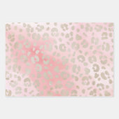 Quadrate rosa Blumenmuster Geschenkpapier Set (Vorderseite 2)