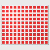 Quadrate - Rot auf Schwarz Geschenkpapier (Flach)