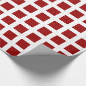 Quadrate - Ruby Red on White Geschenkpapier (Ecke)
