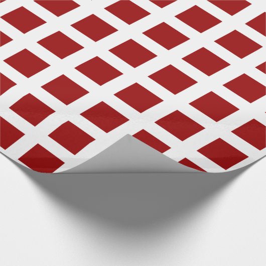 Quadrate - Ruby Red on White Geschenkpapier (Ecke)
