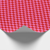 Quadrate Schachbrett Kleine DIY-Farben Rot Hot Pin Geschenkpapier (Ecke)