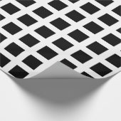 Quadrate - Schwarz auf Weiß Geschenkpapier (Ecke)